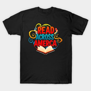 Reads Across Tee America Reading Teacher Books Reader T-Shirt